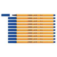 Stabilo point 88 Fineliner Pen 0.4 mm Blue Pack of 10