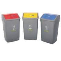 SLINGSBY Waste Bin 180 L Black ABS (Acrylonitrile Butadiene Styrene), Plastic, PP (Polypropylene) 60 L Pack of 3