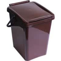 SLINGSBY Waste Bin 10 L Brown Plastic