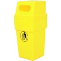 SLINGSBY Waste Bin 114 L Yellow PE (Polyethylene) 394137