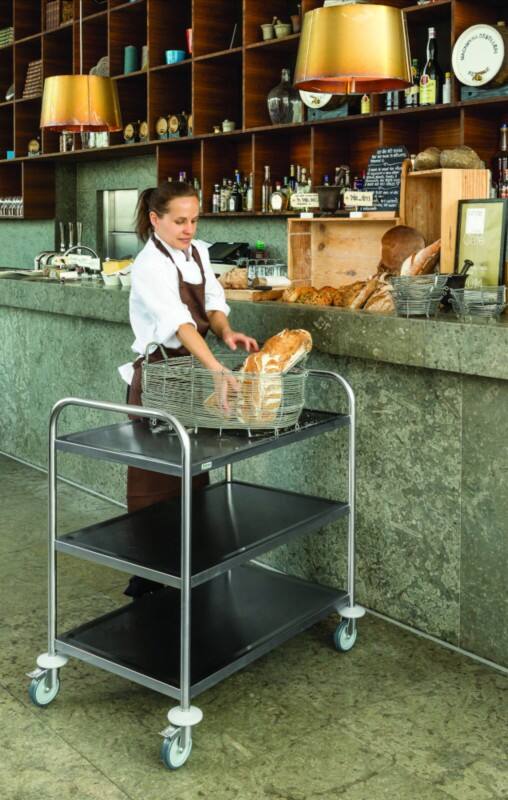 SLINGSBY Service Trolley 100 kg Steel 71 x 71 x 80.5 cm Silver