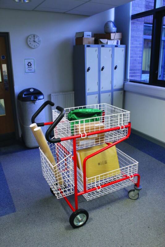 SLINGSBY Mail Trolley 150 kg Steel 63.1 x 104.3 x 117.6 cm Red