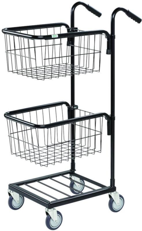 SLINGSBY Mail Trolley 35 kg Steel 38.5 x 66 x 109 cm Black