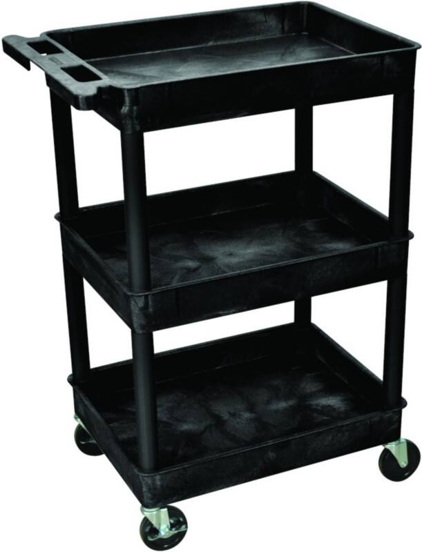 SLINGSBY Service Trolley 150 kg Plastic 72 x 50 x 36 cm Black