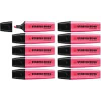 STABILO BOSS ORIGINAL 73/55 Highlighter Pink Medium Chisel 2-5 mm Refillable Pack of 10