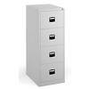 Dams International Filing Cabinet with 4 Lockable Drawers DCF4W 470 x 622 x 1321mm White