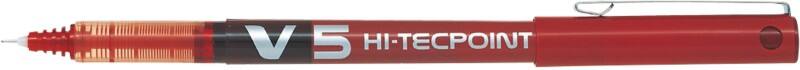 Pilot Hi-Tecpoint V5 Non-retractable Rollerball Pen Red 0.3 mm Extra Fine Rollerball Non Refillable Pack of 12