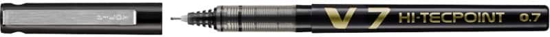 Pilot Hi-Tecpoint V7 Non-retractable Rollerball Pen Black 0.4 mm Fine Rollerball Non Refillable Pack of 12