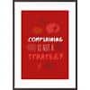 Paperflow Wall Mountable Non Magnetic Motivational Frames "Complaining Is Not A Strategy" 300 x 400mm Multicolour