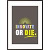 Paperflow Wall Mountable Non Magnetic Motivational Frames "Innovate Or Die" 600 x 800mm Multicolour
