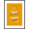 Paperflow Wall Mountable Non Magnetic Motivational Frames "Less Meetings More Doings" 600 x 800mm Multicolour