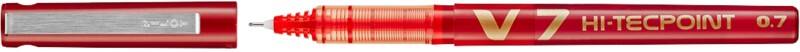 Pilot Super Grip Hi-Tecpoint V7 Non-retractable Rollerball Pen Red 0.4 mm Fine Rollerball Non Refillable Pack of 12