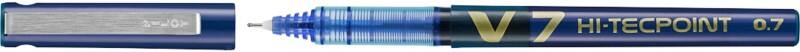 Pilot Hi-Tecpoint V7 Non-retractable Rollerball Pen Blue 0.4 mm Fine Rollerball Non Refillable Pack of 12