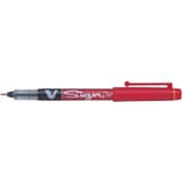 Pilot V Sign Fineliner Pen Medium 0.6 mm Red Pack of 12