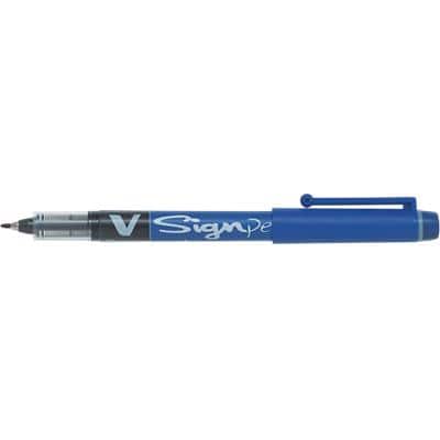 Pilot V-Sign Fineliner Pen 0.6 mm Blue Pack of 12