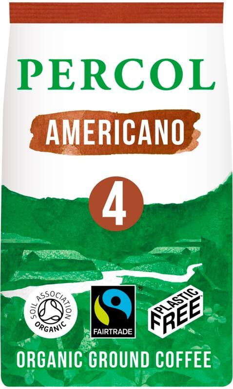 Percol Organic Ground Coffee Americano 4 Medium 200 g