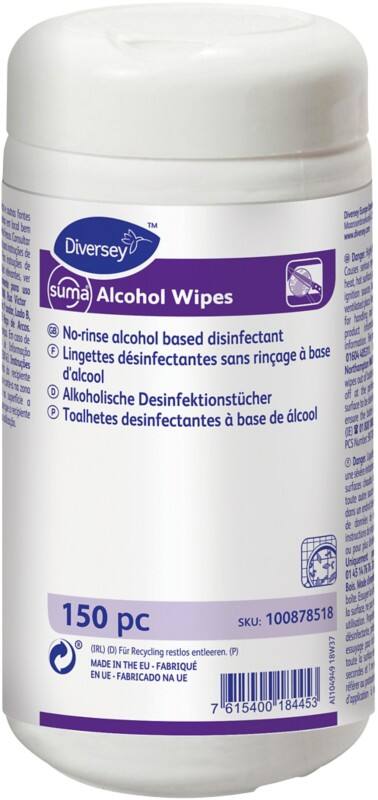 Suma Disinfectant Wipes Diversey White Pack of 150
