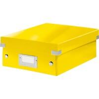 Leitz Click & Store WOW Small Organiser Box Laminated Cardboard Yellow 220 x 282 x 100 mm