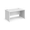 Dams International Rectangular Straight Desk with White MFC Top and  Panel Legs Contract 25 1400 x 800 x 725mm