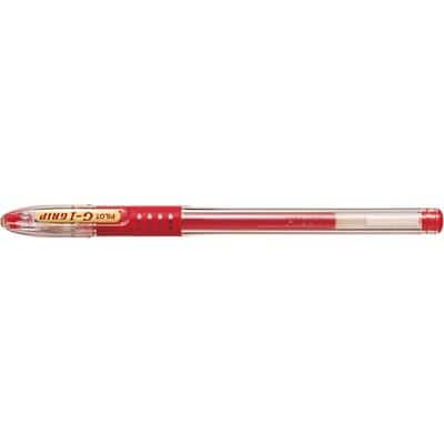 Pilot G-1 GRIP Rollerball Pen Medium 0.4 mm Red Pack of 12