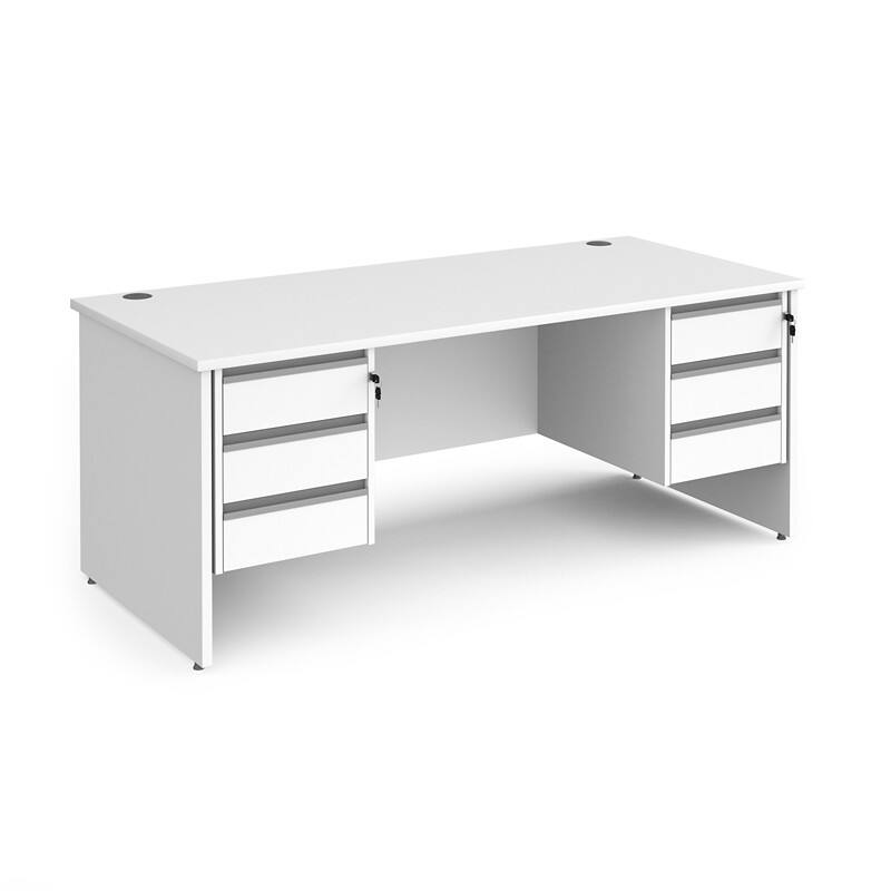 Straight Desk Contract 25 White 1 800 X 800 X 725 Mm Viking