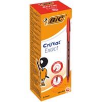 BIC Cristal Exact Ballpoint Pen Red Extra Fine 0.28 mm Non Refillable Pack of 20