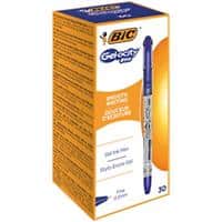 BIC Gelocity Stic Rollerball Pen 0.5 mm Blue Pack of 30