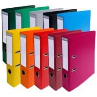Exacompta Prem Touch Lever Arch File A4 70 mm Assorted 2 ring 53074E Cardboard, PP (Polypropylene) Portrait  Pack of 10
