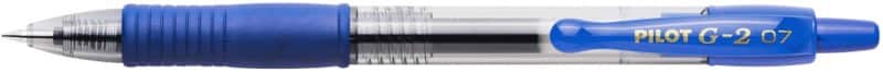 Pilot Super Grip G2 07 Retractable Rollerball Pen Blue 0.4 mm Medium Rollerball Refillable  Pack of 12