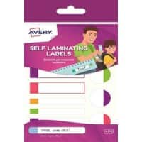 Avery Self-Laminating Labels APFLUO24.UK Adhesive A6 Assorted 17 x 86 mm Pack of 24