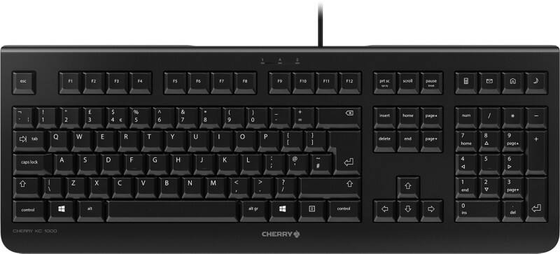 CHERRY Wired Keyboard KC 1000 QWERTY Black
