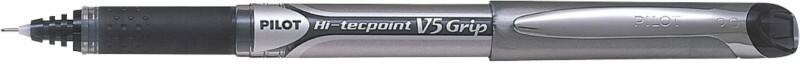 Pilot Hi-Tecpoint V5 Grip Non-retractable Rollerball Pen Black 0.3 mm Fine Rollerball Non Refillable Pack of 12