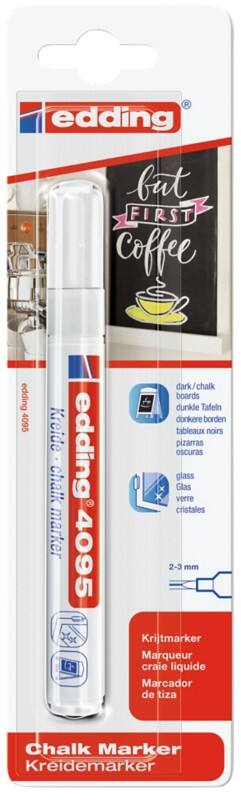 edding 4095 Chalk Marker Medium Bullet 2-3 mm White