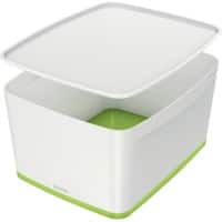 Leitz MyBox WOW Storage Box 18 L White, Green Plastic 31.8 x 38.5 x 19.8 cm