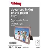 Office DEPOT 1059906 Photo Paper Glossy 100 x 150 mm 280 gsm White Pack of 50