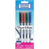 Papermate Jiffy Gel Pen 0.5 mm Needlepoint Assorted Pack of 4