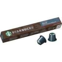 Starbucks Espresso Roast Decaffeinated Ground Coffee Pods Box Dark 10 Pieces of 57 g