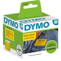 Dymo LW 2133400 Shipping Labels Original Self Adhesive Permanent Black on Yellow 54 (W) x 101 (L) mm 220 Labels