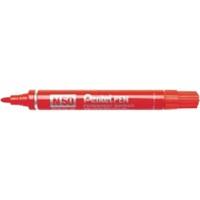 Pentel N50 Permanent Marker Medium Bullet 2.5 mm Red Waterproof Pack of 12