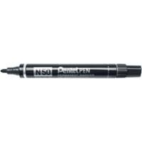Pentel N50 Permanent Marker Medium Bullet Black Pack of 12