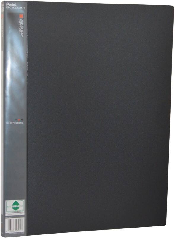 Pentel Display Book Recycology A3 Black Polypropylene 32.2 x 1.5 x 43.5 cm