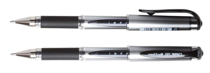 Uni-Ball UM153S Impact Rollerball Pen Grip Broad 0.6 mm Black Pack of 12