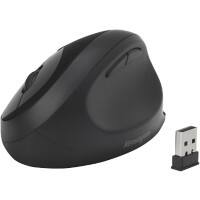 Kensington Pro Fit Dual Wireless Ergonomic Mouse K75404EU Optical For Right-Handed Users Bluetooth/USB-A Nano Receiver Black