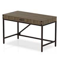 Dynamic Rectangular Chester Boutique Desk Dark Grey Oak MFC, Metal Frame Leg Black Frame 1200 x 600 x 750mm