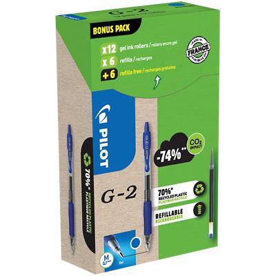 Pilot Gel Rollerball 0.32 mm 12 Pens and 12 Refills M Pack of 24