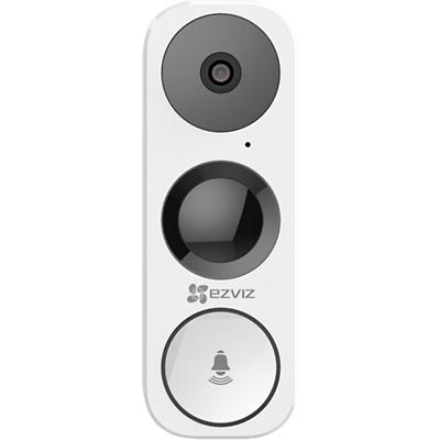 EZVIZ 3MP Wi-Fi, PIR Motion Detection, View Anywhere, Two-Way Talk, IP65 Dust and Water Protection Video Doorbell DB1 Outdoor 1536p White