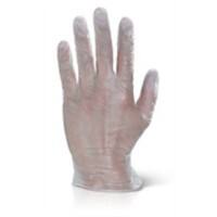 CLICK MEDICAL Gloves PVC Size L Transparent Pack of 100