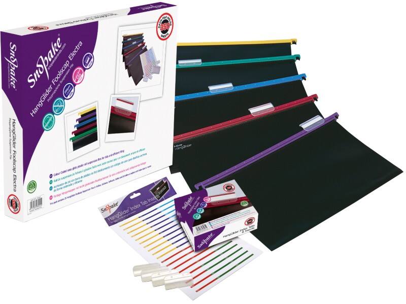 Snopake HangGlider Suspension Files 10279 Foolscap Assorted Pack of 25