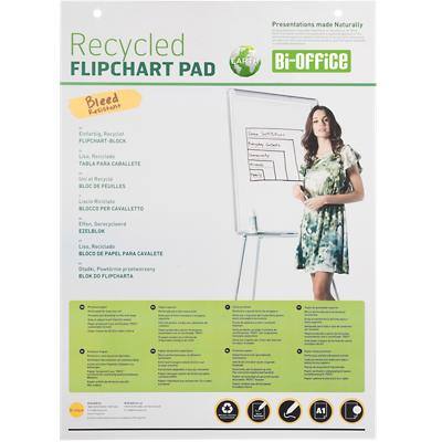 Bi-Office Earth Flipchart Pad Plain A1 40 Sheets Pack of 5
