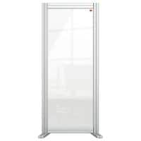 Nobo Freestanding Protection Screen Premium Plus 1000 x 400 x 400mm Silver, Clear 1 Aluminium, Plexiglass Acrylic Modular System